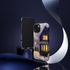 Glowing Homes in the Snow with Christmas Decorations - Impact Resistant Phone Case